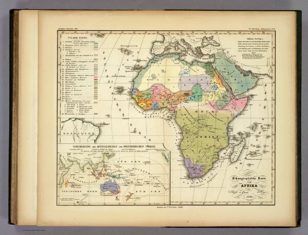 Ethnographische Karte von Afrika.