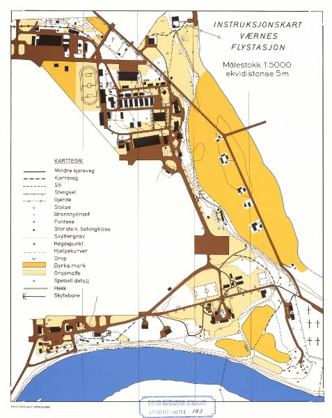 Spesielle kart 183: Instruksjonskart VÃ¦rnes Flystasjon