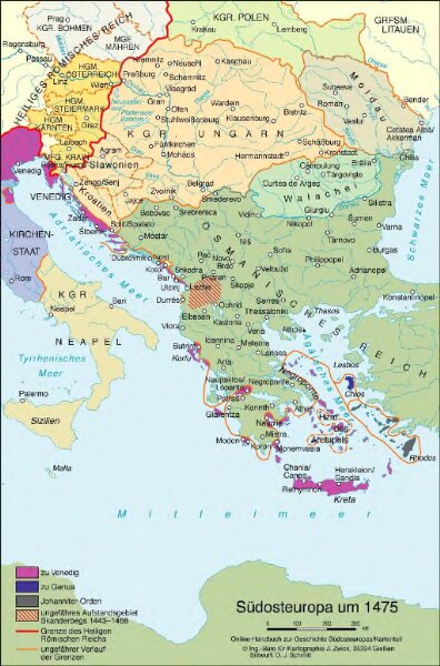 Südosteuropa um 1475