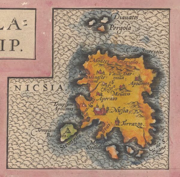 Archipelagi Insularum Aliquot Descrip., [Nicsia] [Karte], in: Theatrum orbis terrarum, S. 246.
