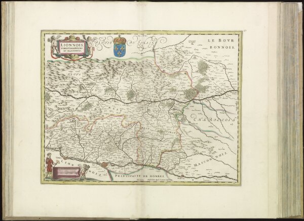 [23][23] Lionnois, Forest, Beauiolois et Masconnois, uit: Atlas sive Descriptio terrarum orbis