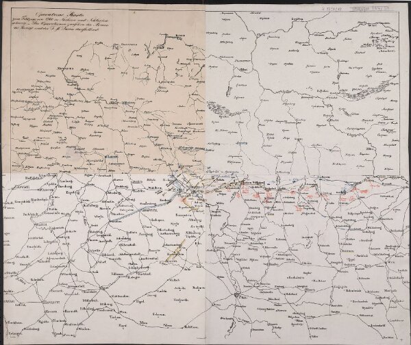 Operations-Karte, zum Feldzuge in Sachsen und Schlesien gehoerig