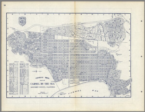 Thomas Bros. Map of Carmel-by-the-Sea, Monterey County, California.