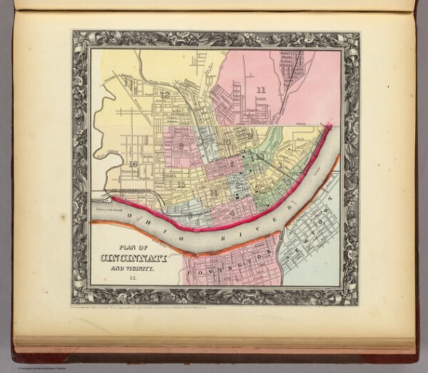 Plan Of Cincinnati And Vicinity.
