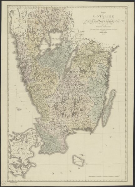 Karta öfver Götarike eller södra delen af Swerige