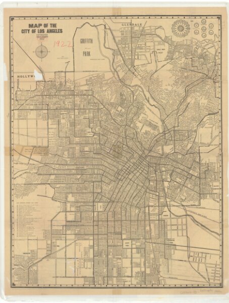 Map of the city of Los Angeles.