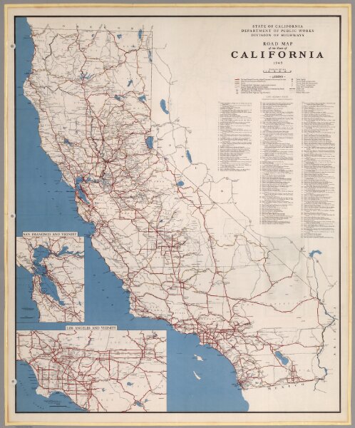 Road Map of the State of California, 1949.