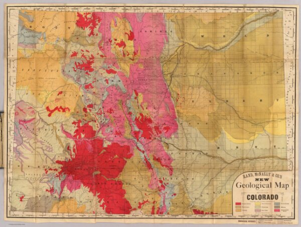 Rand, McNally & Co.'s new geological map of Colorado.
