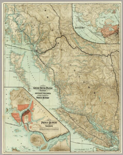 Map Of The Grand Trunk Pacific Railway In British Columbia.