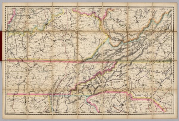 (Kentucky, Tennessee) Railroad Map of the United States.