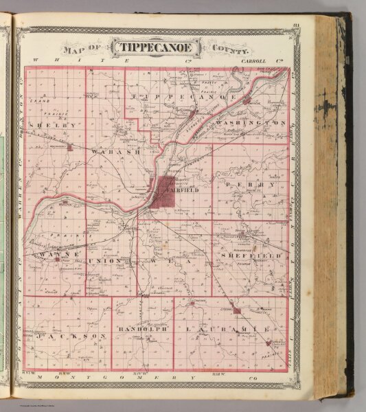 Map of Tippecanoe County.