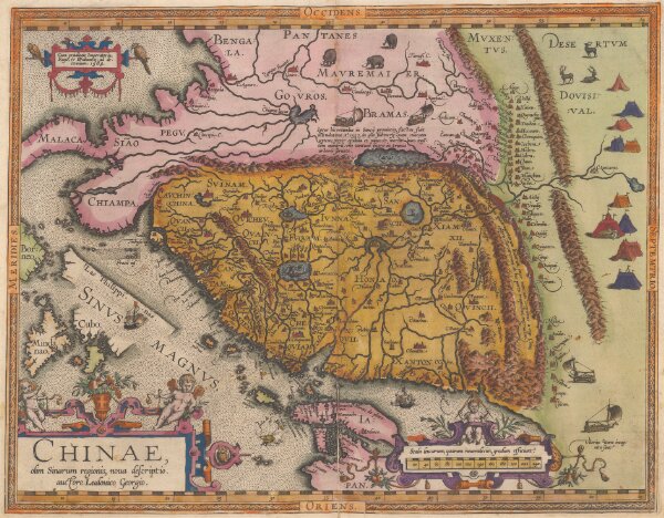 Chinae, olim Sinarum regionis, nova descriptio. [Karte], in: Theatrum orbis terrarum, S. 298.