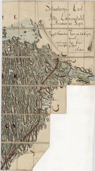 Jegerkorps nr 19: Kart over Idd, Enningdal og Aremark sogn, del 4 østre del