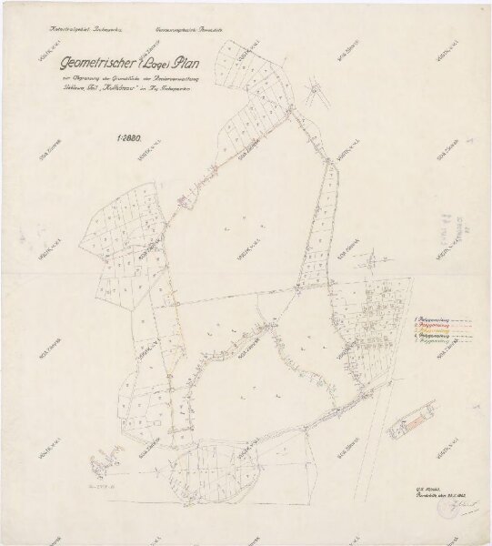 Geometrický plán části lesa Kulhánov u Čeperky