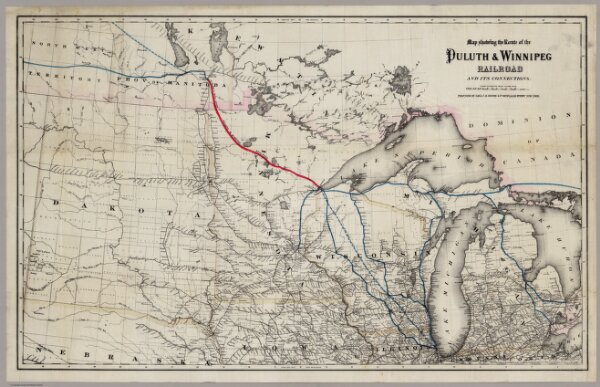 Route of the Duluth & Winnipeg Railroad