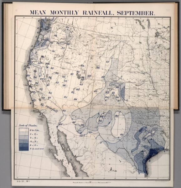 9. Mean monthly rainfall, September