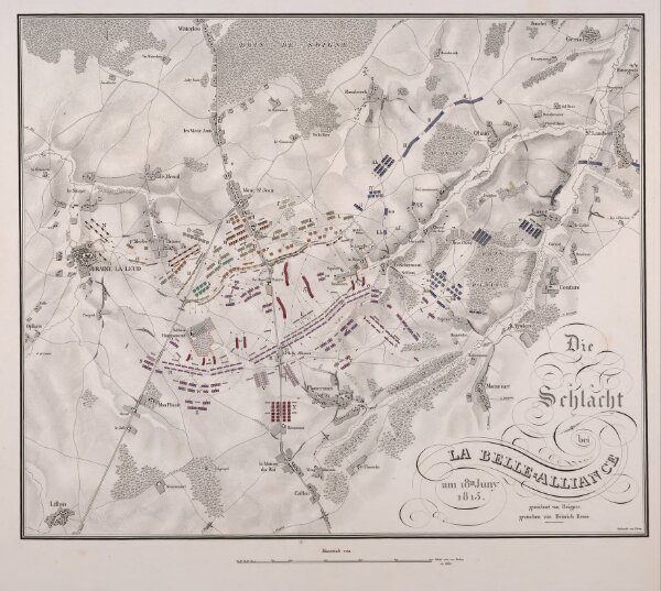 Die Schlacht bei La Belle-Alliance am 18ten Juny 1815