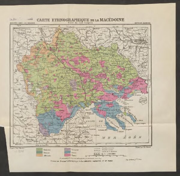 Carte ethnographique de la Macédoine, Point de vue bulgare