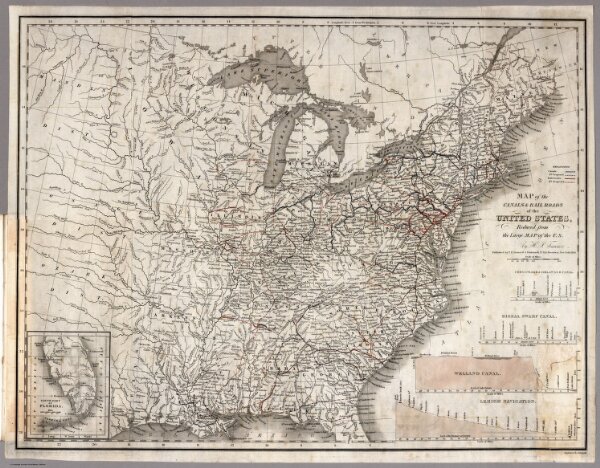 Map of the canals & railroads of the United States