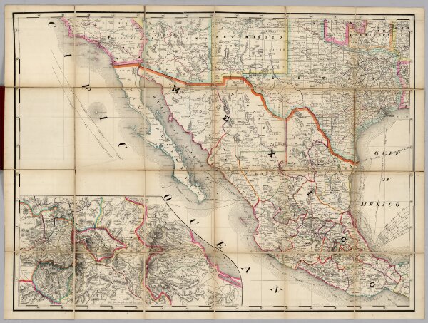 (U.S. Southwest, Mexico) Railroad Map of the United States.