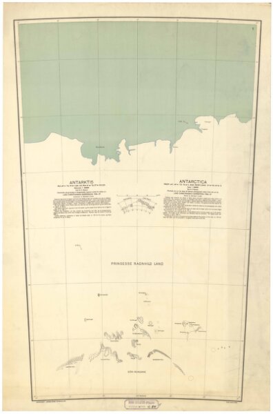 Spesielle kart 84a: Kart over "Antarktis" - Prinsesse Ragnhild land