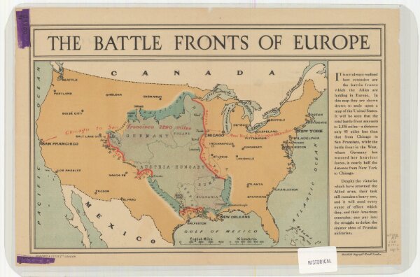 The battle fronts of Europe