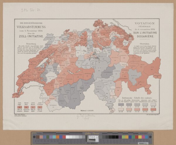 <<Die>> eidgenössische Volksabstimmung vom 4. November 1894 über die Zoll-Initiative
