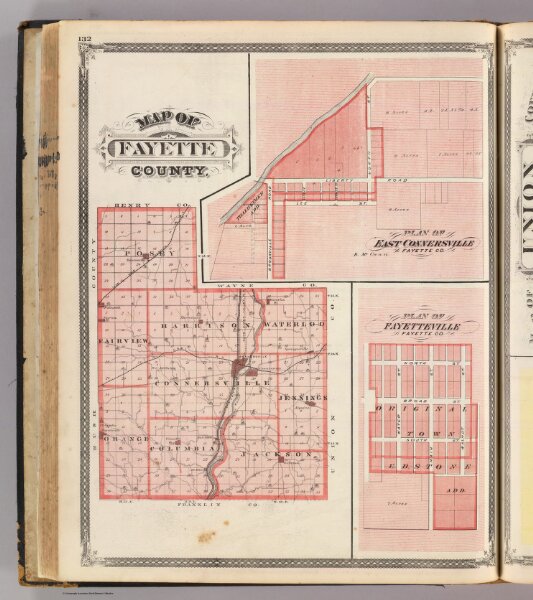 Map of Fayette County (with) East Connersville, Fayetteville.