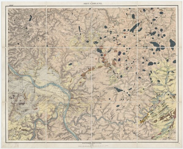 [25] Sect. Coblenz, uit: Geologische Karte der Rheinprovinz und der Provinz Westphalen / ausgeführt durch H. von Dechen