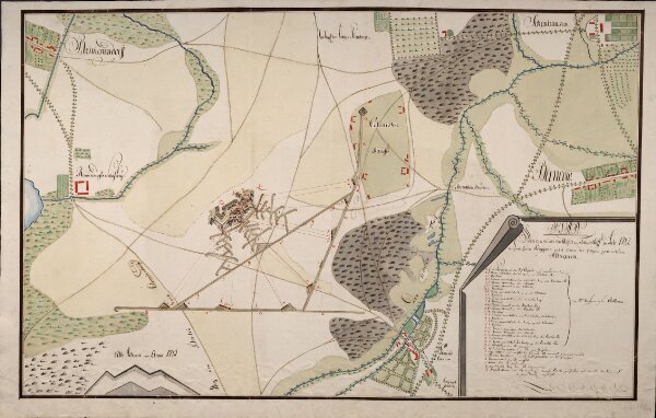 Plan Von den durch den Major von Tempelhoff im Jahr 1782 aufgeworfenen Polygone und den bey selbigen gemachten Attaque