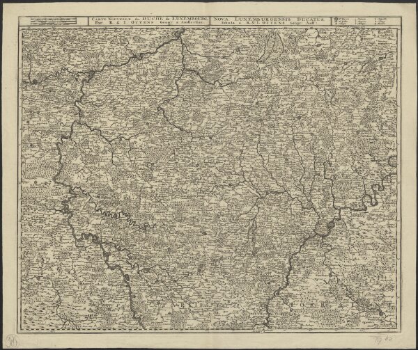 Carte nouvelle du duché de Luxembourg = Nova Luxemburgensis Ducatus tabula