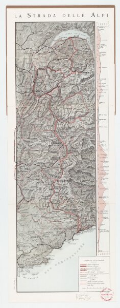 [Kaart], uit: La strada delle Alpi : Evian-Nice