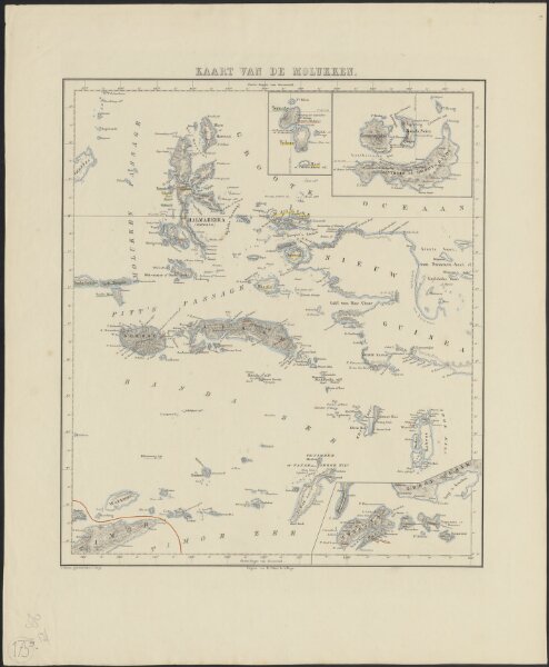 Kaart van de Molukken