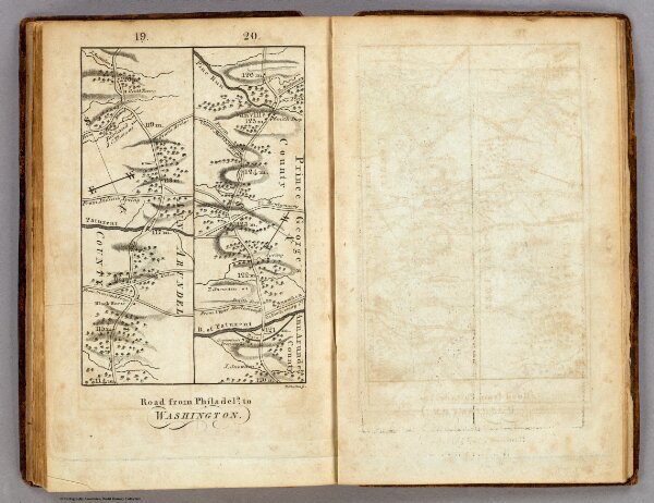 Road from Philadelphia to Washington. (Maps) 19 and 20.