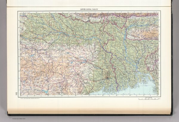142.  Lower Ganga (Ganges) Valley.  The World Atlas.