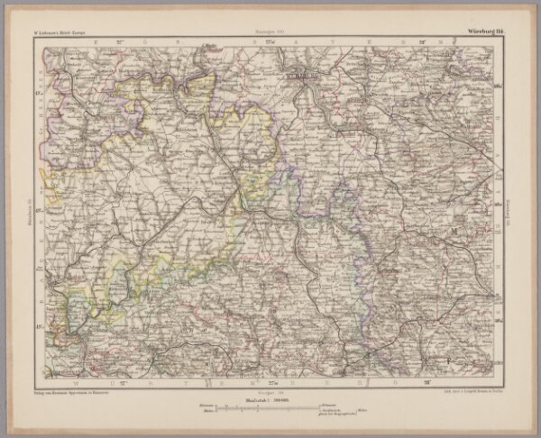 Würzburg 114, uit: [W. Liebenow's Special-Karte von Mittel-Europa]