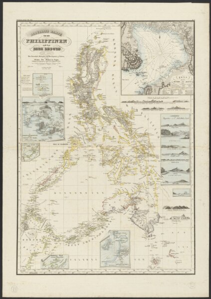 Reduzirte Karte von den Philippinen und den Sulu-Inseln
