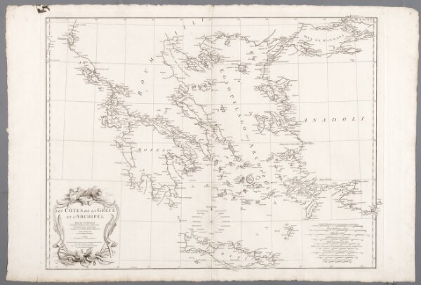 Les côtes de la Grèce et l'Archipel / par le Sr. d'Anville ; [gravé par] De-la-Haye