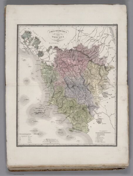 Carta geometrica della Toscania. 1839