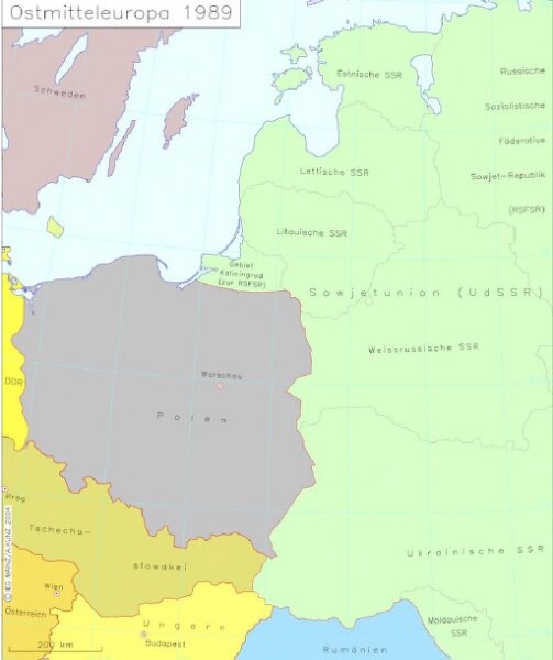 Ostmitteleuropa 1989