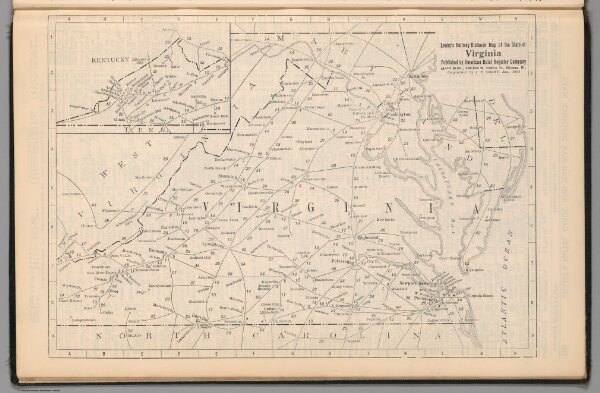 Railway Distance Map of the State of Virginia