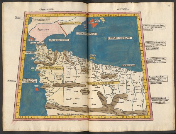 Prima Affrice Tabula [Karte], in: [Clavdii Ptholomei Cosmographi ...], S. 287.