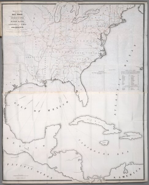 Skeleton Map Showing the Railroads completed and in Progress in the United States