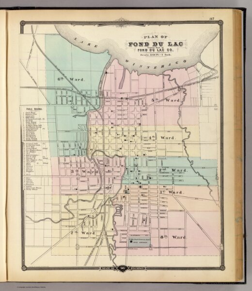 Plan of Fond du Lac, county seat of Fond du Lac Co.