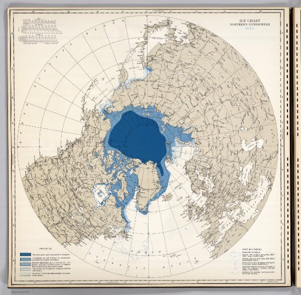 Ice Chart, Northern Hemisphere, June.