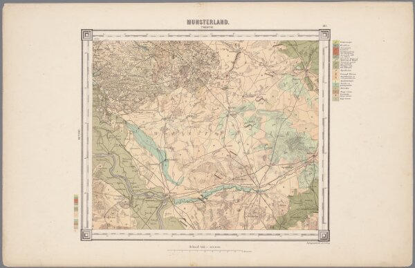 20. Munsterland, uit: Geologische kaart van Nederland / door W.C.H. Staring ; bew. aan de Topographische Inrichting