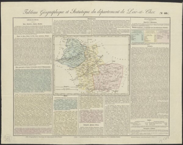 Tableau géographique et statistique du département de Loir-et-Cher