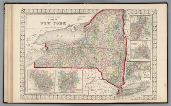 County Map of the State of New York.