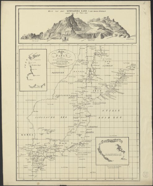 Kaart van Japan : behoorende tot de, door het Provinciaal Utrechtsch Genootschap bekroonde Verhandeling van R.G. Bennet en J. van Wyk Rz.
