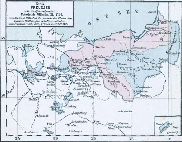 Das allmälige Wachsthum des preussischen Staates. No. 43 Preussen beim Regierungsantritte Friedrich Wilhelm III. 1797